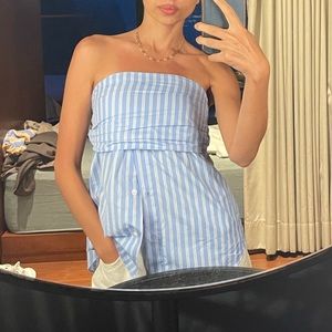 Zara strapless cotton top